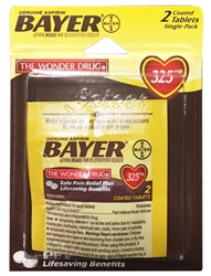 Bayer Aspirin Single-Pack Blister - 2 Tablets